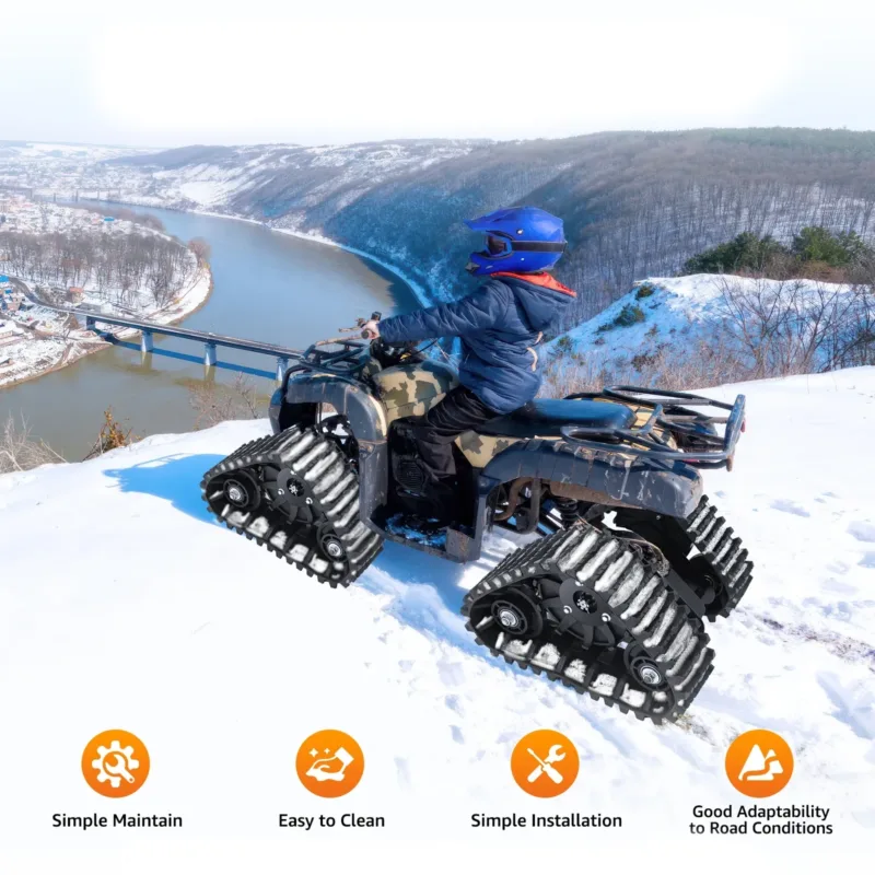 ATV Rear Axle with Terrain Wheels Conquering Mountains