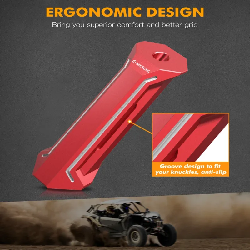 Anti-slip UTV passenger handle close-up