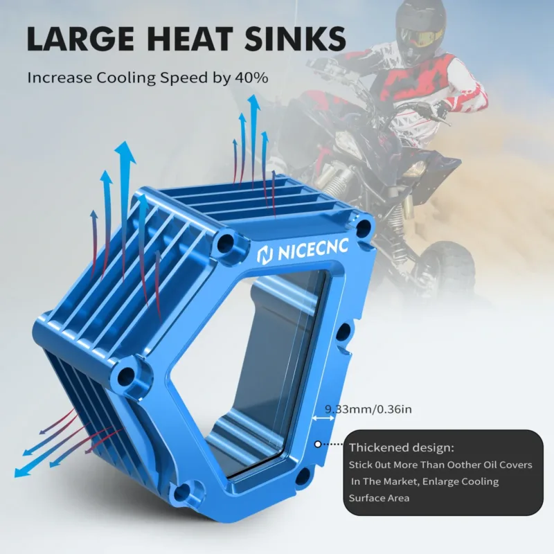 YFZ450R Oil Cover with Heat Sinks