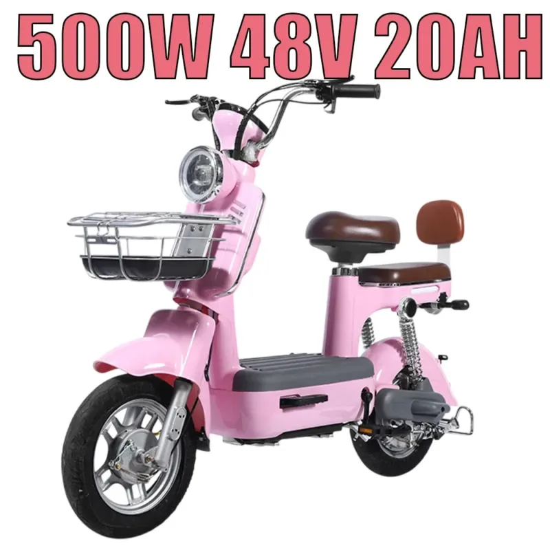 500W New Electric Motorcycle - Red color