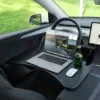 Tesla Steering Wheel Laptop Tray Installed View