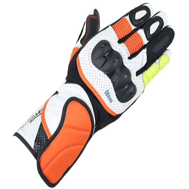 Motorbike Racing Leather Gloves Protection Detail