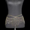 XINYOUHUO belly chain styled with crochet festival outfit