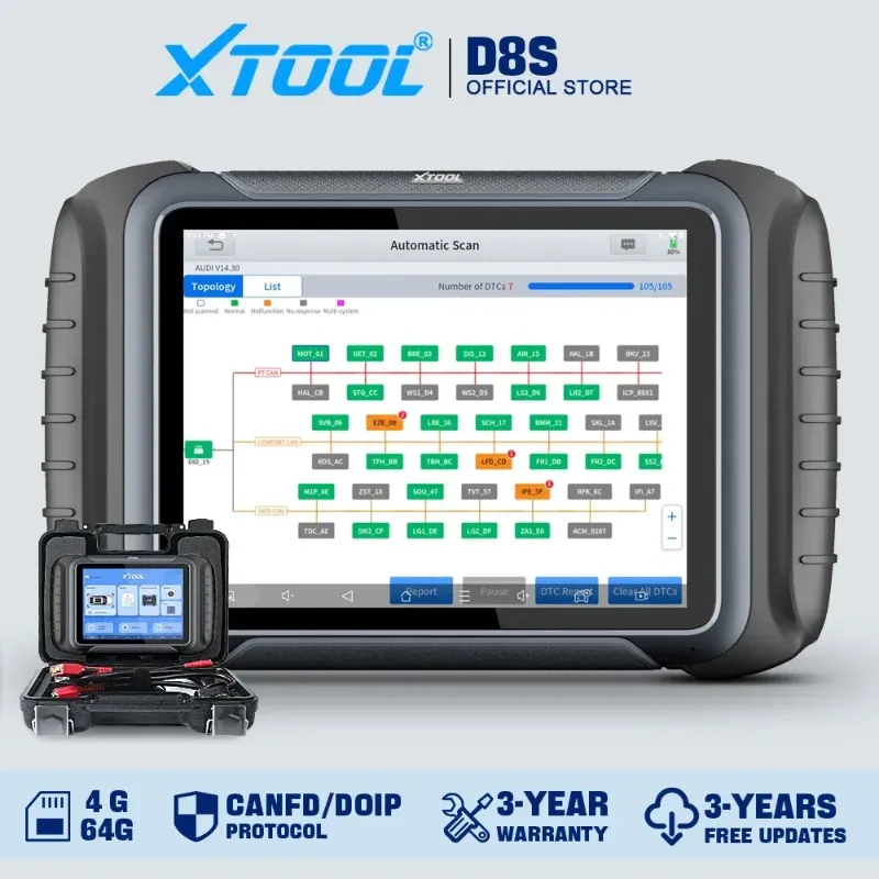 XTOOL D8S Diagnostic Tool Front View