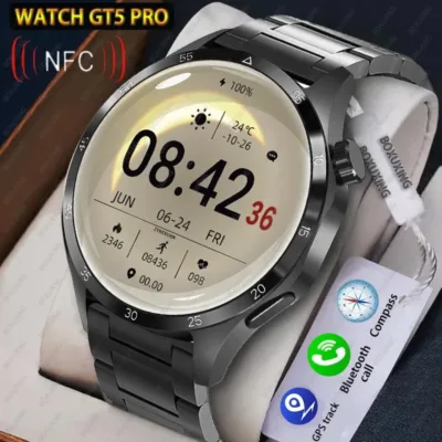 New For HUAWEI GT5 Upgraded GT5 PRO GPS NFC Smart Watch Men HD AMOLED Screen Heart Rate Bluetooth Call Waterproof Man Smartwatch