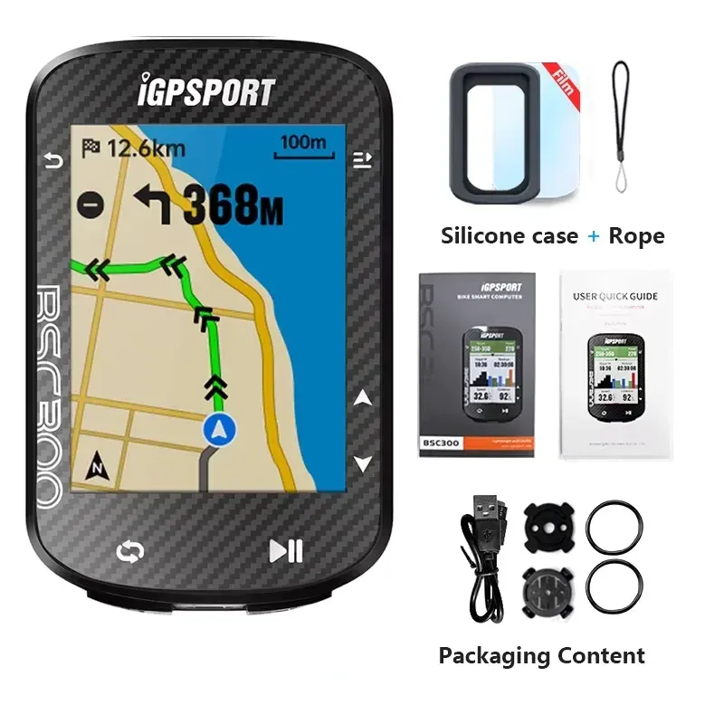 iGPSPORT BSC300 Bike Computer on handlebars