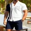 Men's casual summer shirt and shorts set for urban fashion