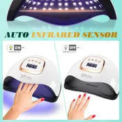 Text: 380W UV Nail Lamp - Quick-Drying Manicure Tool for Gel Nail Art