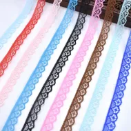 White Cotton Lace Trim - 10 Yards, 14mm for DIY Projects and Sewing.