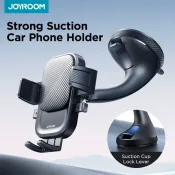 Joyroom Car Phone Holder Mount - Strong suction cup and 360° rotation for safe hands-free phone use.