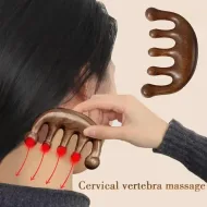 Massage Comb Head Massager - Sandalwood Whale Comb for Scalp and Body Massage