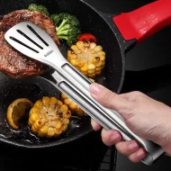 Stainless Steel Food Tongs - Versatile BBQ Tongs for Cooking and Serving
