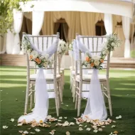 Chiffon Chair Sashes - Elegant Wedding Aisle Decoration