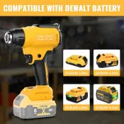 Bonacell 350W Cordless Heat Gun For Dewalt 20V Battery Adjustable Temperature 122℉-990℉