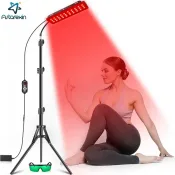 Astarexin Red Light Therapy Face Lamp - Full body LED therapy for pain relief and skin rejuvenation with adjustable stand.