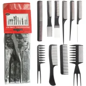 Barber Hairdressing Combs Set - Anti-Static Detangling and Styling Tools