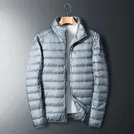 Winter Men’s Down Jacket with Hood – Thick Puffer Parka for Warmth
