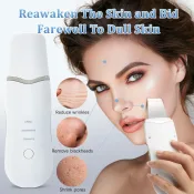Electric Ultrasonic Skin Scrubber for Deep Pore Cleansing - Device shown on a white background