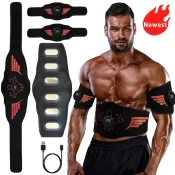 EMS Muscle Stimulator Abdominal Trainer – Portable device for muscle toning and weight loss.