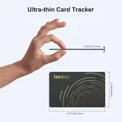 isooco Ultra-thin Wallet Tracker GPS Locator Bluetooth Pairing Find My (IOS Only) Anti-lost Smart Tag Item Finder No Charging-5058304