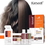 Keratin hair straightening results - shiny smooth hair after treatment