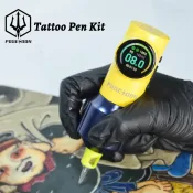 POSEIDON Yellow Tattoo Pen Kit for professional tattooing.