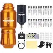 Rocket Tattoo Pen Kit – 52 PCS wireless motor machine for detailed permanent makeup.