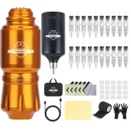 Rocket Tattoo Pen Kit – 52 PCS wireless motor machine for detailed permanent makeup.