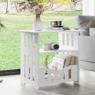Small Bedside Table - Compact Nightstand with Drawer for Small Spaces