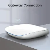 The Tuya Zigbee Gateway Hub establishing a secure Wi-Fi connection, symbolizing reliable communication between smart devices.